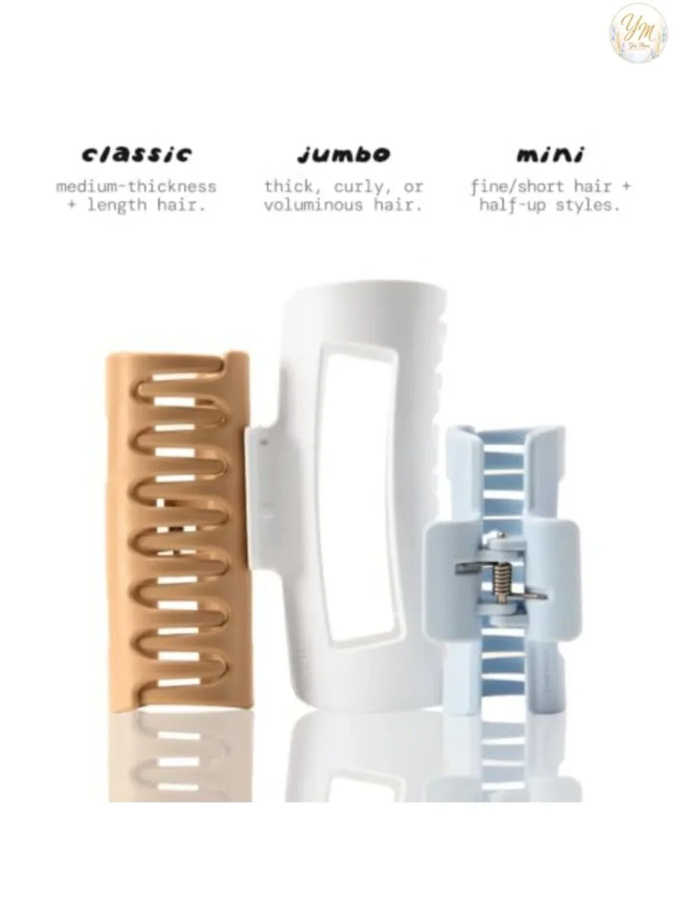 Flexible Hair Claw Clip for Women Medium, Non-Slip, Durable, Comfort Hair